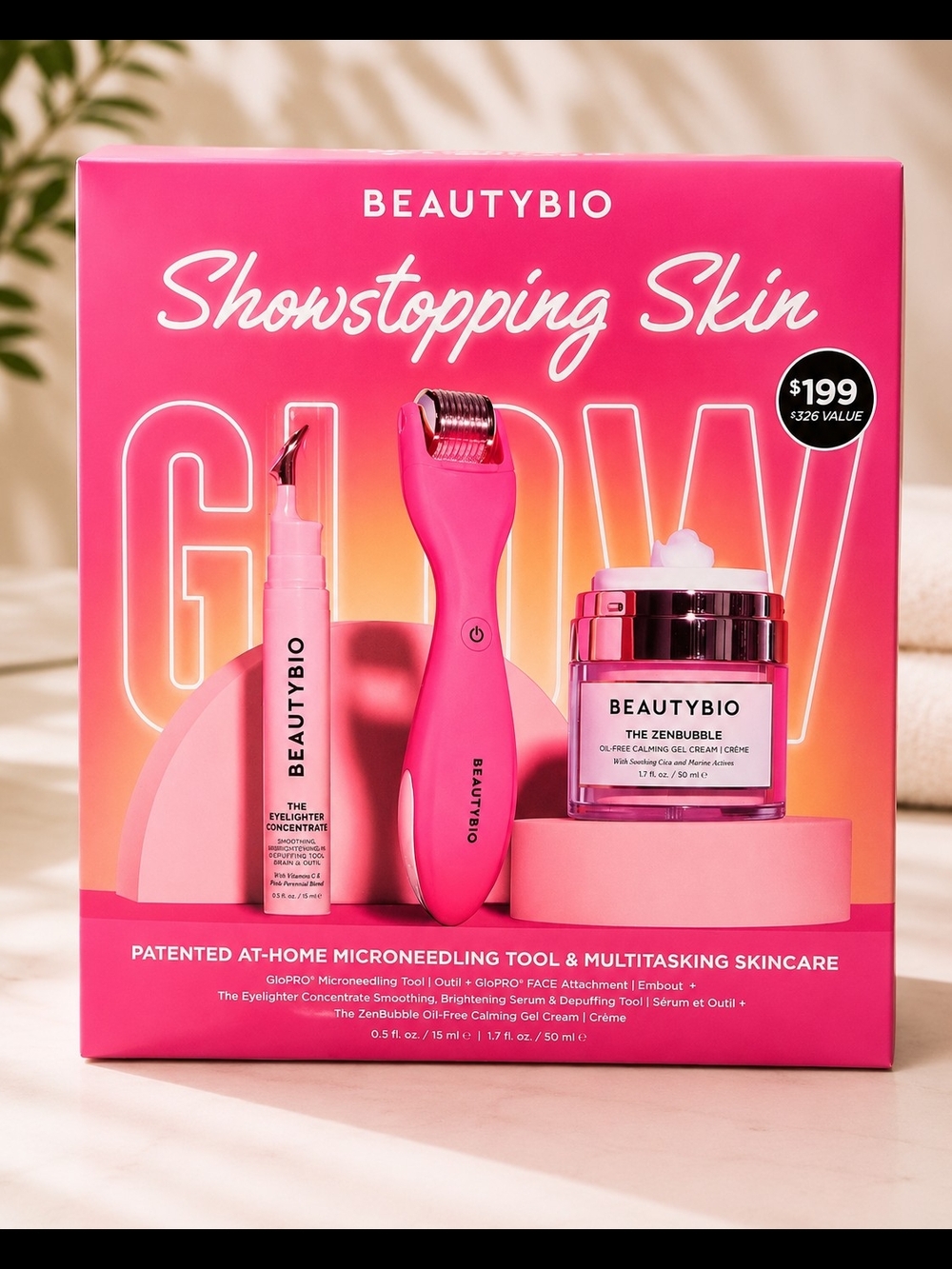 BEAUTYBIO Showstopping Skin Glow Set - Pink
